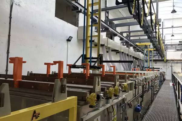 Alkaline zinc plating line