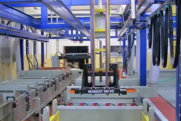 Barrel zinc plating line