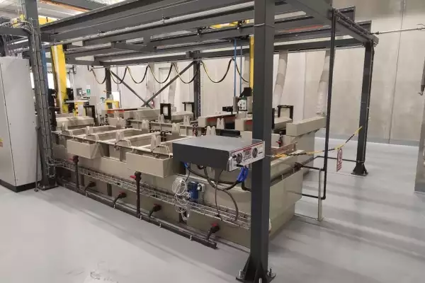Galvanic tin plating line